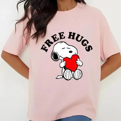Valentine Day T Shirt, Peanuts Valentine Free Snoopy Hugs T-Shirt Valentine Day T Shirt, Peanuts Valentine Free Snoopy Hugs T-Shirt