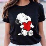 Valentine Day T Shirt, Peanuts Valentine Snoopy Hugging Heart Shirt