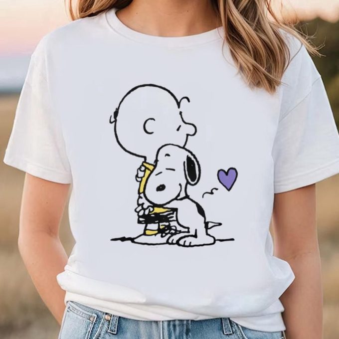 Valentine Day T Shirt, Peanuts Valentine’s Day Charlie Brown And Snoopy T-Shirt