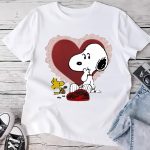 Valentine Day T Shirt, Snoopy And Woodstock Eat Chocolate Valentine Day Shirt