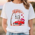 Valentine Day T Shirt, Snoopy Balloon Car Valentine T-shirt Valentine Day T Shirt, Snoopy Balloon Car Valentine T-shirt