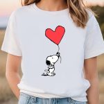 Valentine Day T Shirt, Snoopy Heart Valentine Balloon Shirt Valentine Day T Shirt, Snoopy Heart Valentine Balloon Shirt