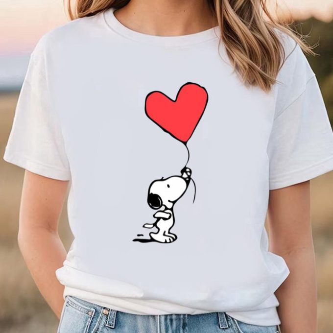 Valentine Day T Shirt, Snoopy Heart Valentine Balloon Shirt Valentine Day T Shirt, Snoopy Heart Valentine Balloon Shirt