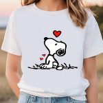 Valentine Day T Shirt, Snoopy Heart Valentine’s Day Balloon T-Shirt Snoopy Love Shirt Snoopy
