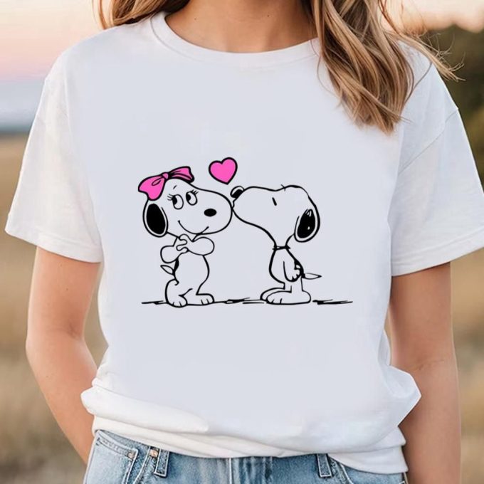 Valentine Day T Shirt, Snoopy Kiss Girlfriend Valentine Shirt Valentine Day T Shirt, Snoopy Kiss Girlfriend Valentine Shirt