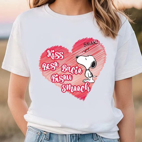 Valentine Day T Shirt, Snoopy Kisses Light Valentine T-Shirt Valentine Day T Shirt, Snoopy Kisses Light Valentine T-Shirt
