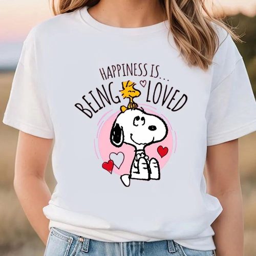 Valentine Day T Shirt, Valentines Day Snoopy Happiness Is Being Loved T-Shirt Valentine Day T Shirt, Valentines Day Snoopy Happiness Is Being Loved T-Shirt