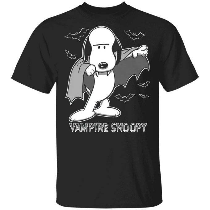 Spook up Halloween Night with Vampire Snoopy T-Shirt – Scary & Fun Designs for All Ages!