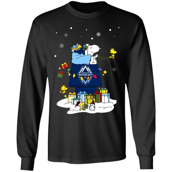 Spread Christmas Cheer with Vancouver Whitecaps FC Santa Snoopy Shirt!