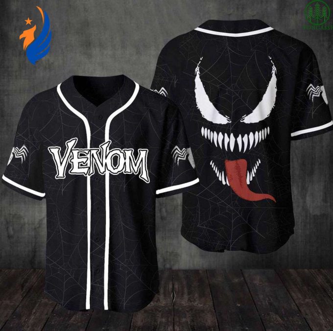 Strike fear on the field with our Venom Baseball Jersey Shirt – Perfect fit style and performance! Strike fear on the field with our Venom Baseball Jersey Shirt – Perfect fit style and performance!