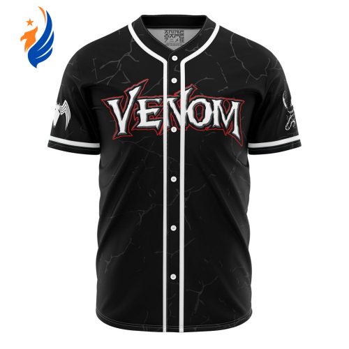 Unleash Your Inner Hero with Venom Marvel Baseball Jersey - Officially Licensed Marvel Merchandise