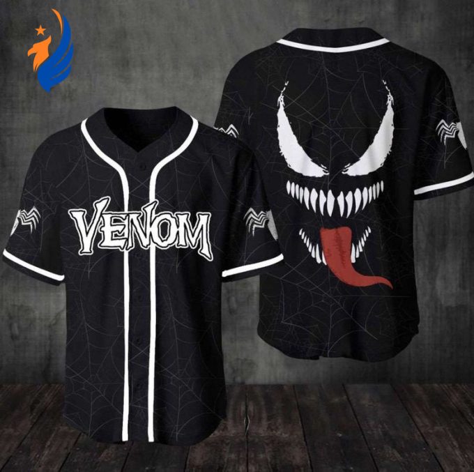 Get your game on with Venom Marvel Baseball Jersey Shirt – the ultimate fan gear! Get your game on with Venom Marvel Baseball Jersey Shirt – the ultimate fan gear!