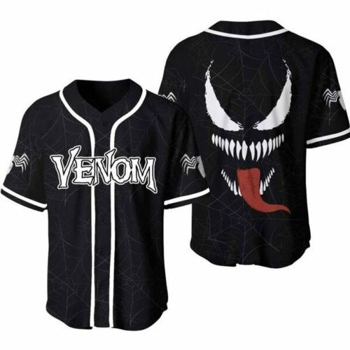 Venom Marvel Baseball Jersey: Comic-Inspired Gift for Spider-Man Fans