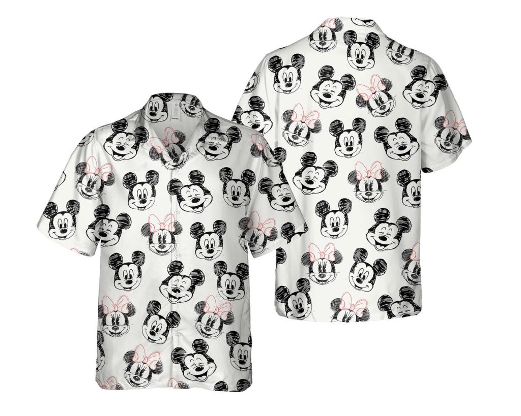 Vintage Mickey Minnie Mouse Hawaiian Shirt: Disney Couple Button Down for Disneyland Family Summer Trip to Magic Kingdom Vintage Mickey Minnie Mouse Hawaiian Shirt: Disney Couple Button Down for Disneyland Family Summer Trip to Magic Kingdom