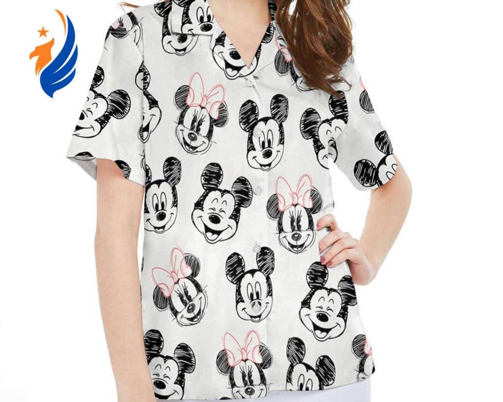 Vintage Mickey Minnie Mouse Hawaiian Shirt: Disney Couple Button Down for Disneyland Family Summer Trip to Magic Kingdom Vintage Mickey Minnie Mouse Hawaiian Shirt: Disney Couple Button Down for Disneyland Family Summer Trip to Magic Kingdom