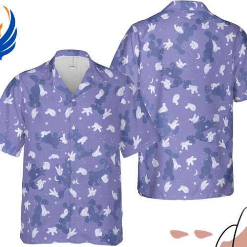 Authentic Vintage Mickey Mouse Hawaiian Shirt: Hiya Pal Hand Sign Design