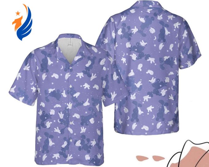 Authentic Vintage Mickey Mouse Hawaiian Shirt: Hiya Pal Hand Sign Design Authentic Vintage Mickey Mouse Hawaiian Shirt: Hiya Pal Hand Sign Design