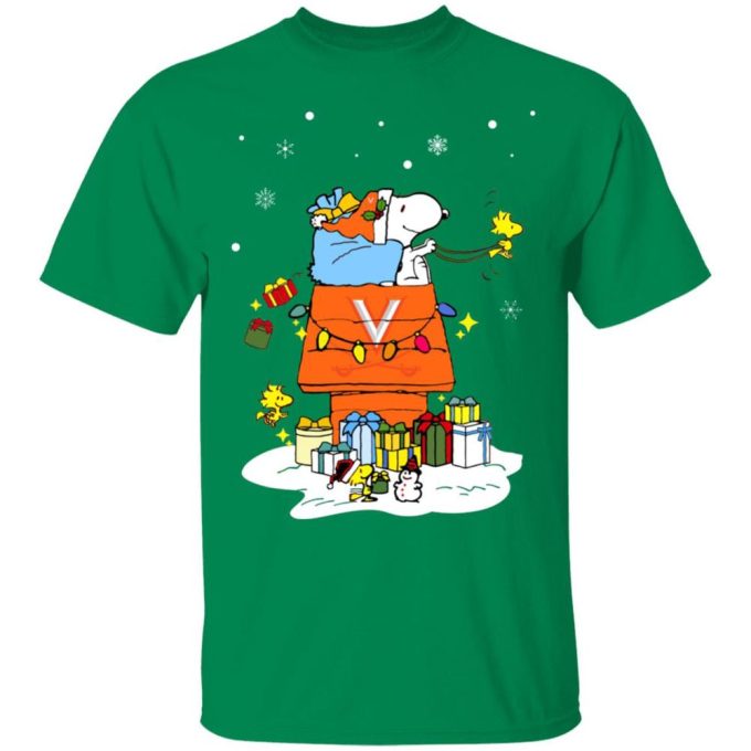Spread Holiday Cheer with Virginia Cavaliers Santa Snoopy Shirt – Merry Christmas