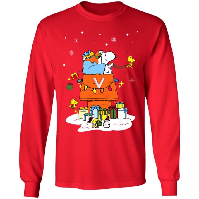 Spread Holiday Cheer with Virginia Cavaliers Santa Snoopy Shirt – Merry Christmas