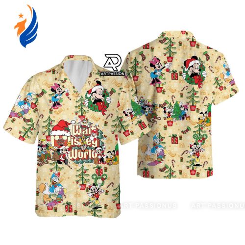 Get Festive with Walt Disney World Christmas Hawaiian Shirt – Mickey Minnie Design
