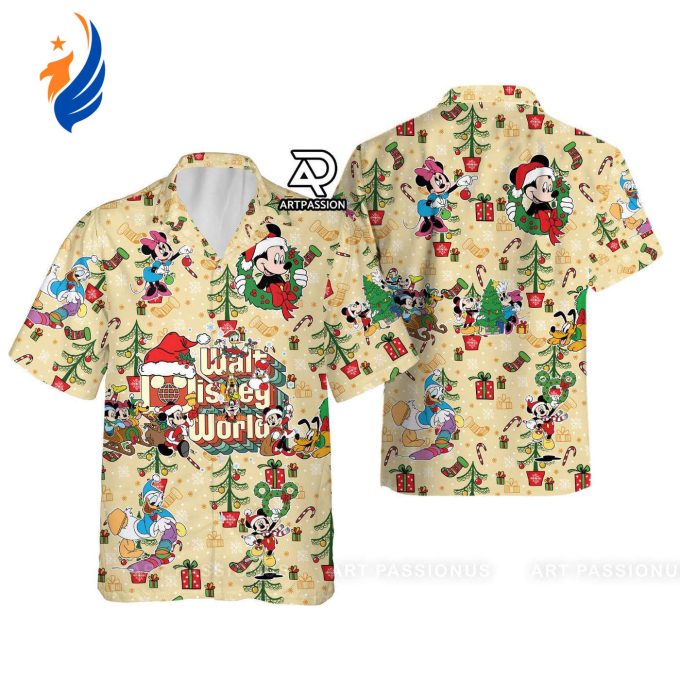 Get Festive with Walt Disney World Christmas Hawaiian Shirt – Mickey Minnie Design Get Festive with Walt Disney World Christmas Hawaiian Shirt – Mickey Minnie Design