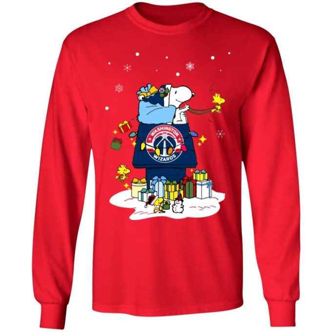 Spread Holiday Cheer with Washington Wizards Santa Snoopy Christmas Shirt – Limited Edition!