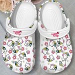 Water-resistant Clogs Hello Kitty And Cute Flowers Pattern Clogs For Kids And Adults Water-resistant Clogs Hello Kitty And Cute Flowers Pattern Clogs For Kids And Adults
