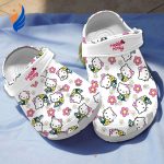 Water-resistant Clogs Hello Kitty And Cute Flowers Pattern Clogs For Kids And Adults Water-resistant Clogs Hello Kitty And Cute Flowers Pattern Clogs For Kids And Adults