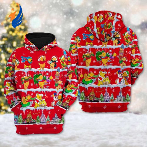 Play Ball in Style with Winnie-the-Pooh Baseball Jersey for Men Women and Kids Winne The Pooh Xmas Sweater – CozyD Hoodie for Winter Holidays Perfect for Pooh Bear Fans & Xmas Parties