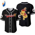 Cute Disney Winnie Pooh Red Black Graphics Unisex Baseball Jersey – Custom Casual Outfit
