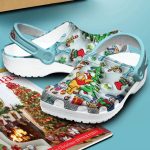 Winnie The Pooh And Frieds Decor Christmas Tree Pastel Blue Clogs For Kids And Adults