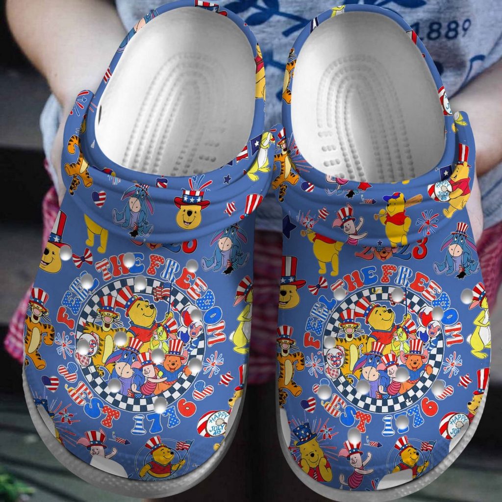 Winnie The Pooh And Friends Feel The Freedom Blue Clogs For Kids And Adutls Winnie The Pooh And Friends Feel The Freedom Blue Clogs For Kids And Adutls