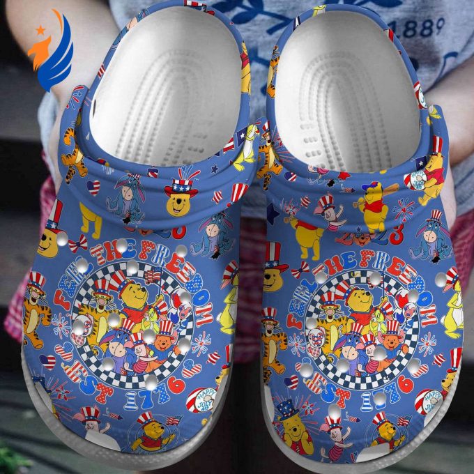 Winnie The Pooh And Friends Feel The Freedom Blue Clogs For Kids And Adutls Winnie The Pooh And Friends Feel The Freedom Blue Clogs For Kids And Adutls