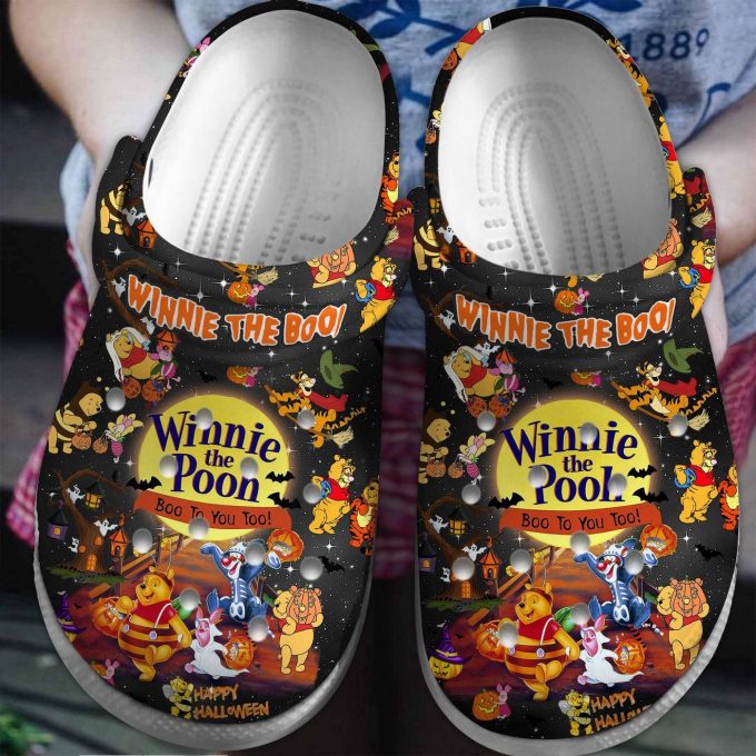 Winnie The Pooh And Friends Happy Halloween Big Moon Clogs For Kids And Adutls