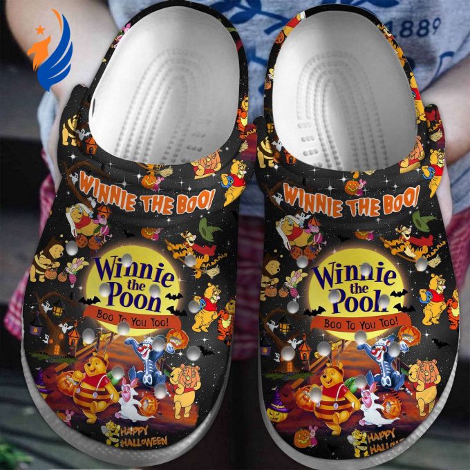 Winnie The Pooh And Friends Happy Halloween Big Moon Clogs For Kids And Adutls Winnie The Pooh And Friends Happy Halloween Big Moon Clogs For Kids And Adutls