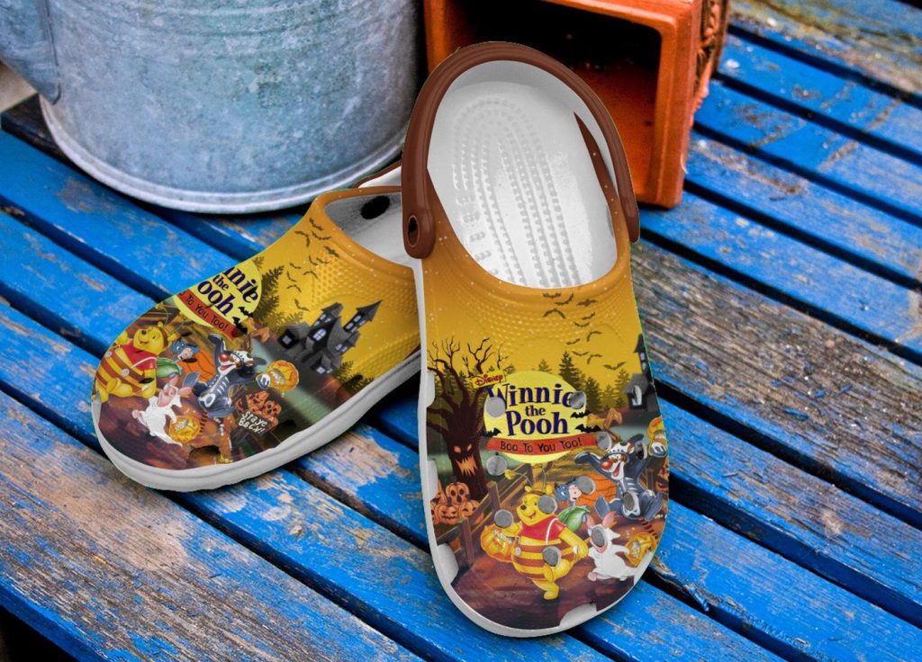 Winnie The Pooh And Friends Happy Halloween Brown Clogs For Kids And Adutls Winnie The Pooh And Friends Happy Halloween Brown Clogs For Kids And Adutls