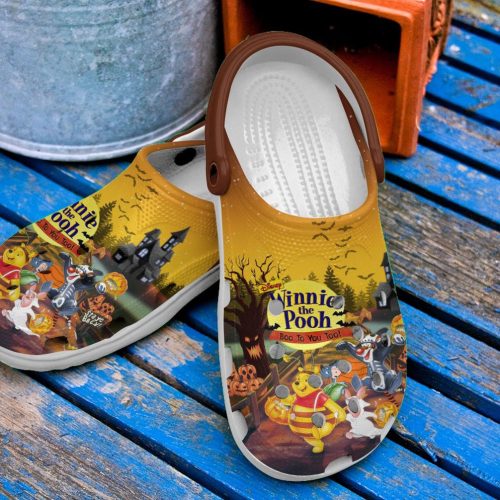 Winnie The Pooh And Friends Happy Halloween Brown Clogs For Kids And Adutls