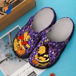 Winnie The Pooh And Halloween Pumkin Purple Clogs For Kids And Adults