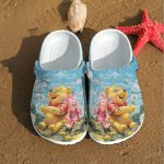 Winnie The Pooh And Piglet With Dandelion 3D Blue Sky Clogs For Kids And Adutls Winnie The Pooh And Piglet With Dandelion 3D Blue Sky Clogs For Kids And Adutls