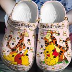 Winnie The Pooh And Tigger Playful Light Pink Clogs For Kids And Adutls