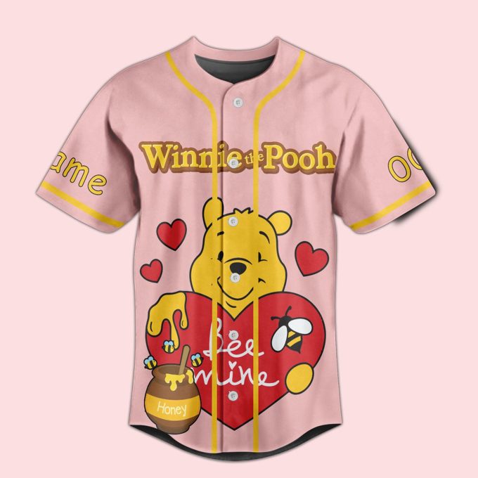 Play Ball in Style with Winnie-the-Pooh Baseball Jersey for Men Women and Kids Play Ball in Style with Winnie-the-Pooh Baseball Jersey for Men Women and Kids