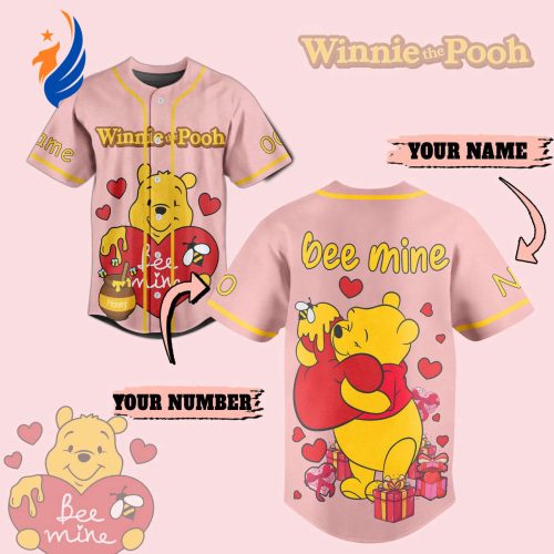 Play Ball in Style with Winnie-the-Pooh Baseball Jersey for Men Women and Kids