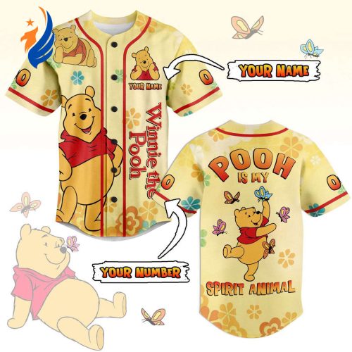 Get Ready for Adventure with Winnie-the-Pooh Baseball Jersey - Perfect for Men Women and Kids!