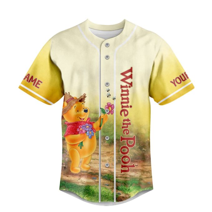 Shop the Adorable Winnie the Pooh Baseball Jersey for Men Women and Kids – Perfect for Fans of All Ages!