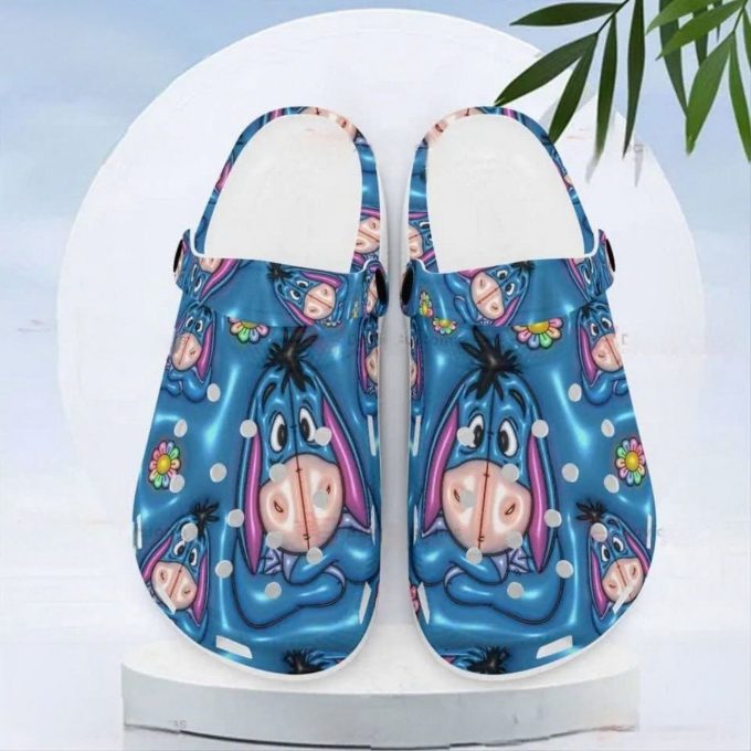 Winnie The Pooh Bewildered Yeyore Blue Clogs For Kids And Adults
