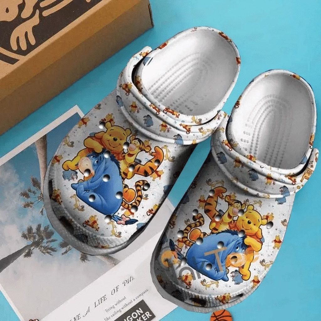 Winnie-The-Pooh CartoonClogs-Shoes Clogsband Clog Comfortable Water Shoes In White Winnie-The-Pooh CartoonClogs-Shoes Clogsband Clog Comfortable Water Shoes In White
