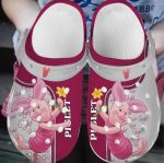 Winnie The Pooh Happy Piglet Love Flower Pink Clogs For Kids And Adults Winnie The Pooh Happy Piglet Love Flower Pink Clogs For Kids And Adults