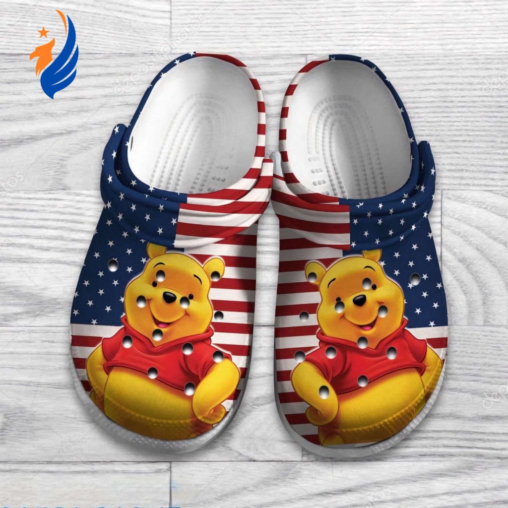 Winnie The Pooh Love America Clogs For Kids And Adults Winnie The Pooh Love America Clogs For Kids And Adults