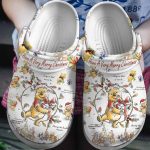 Winnie The Pooh Merry Christmast White Clogs For Kids And Adutls