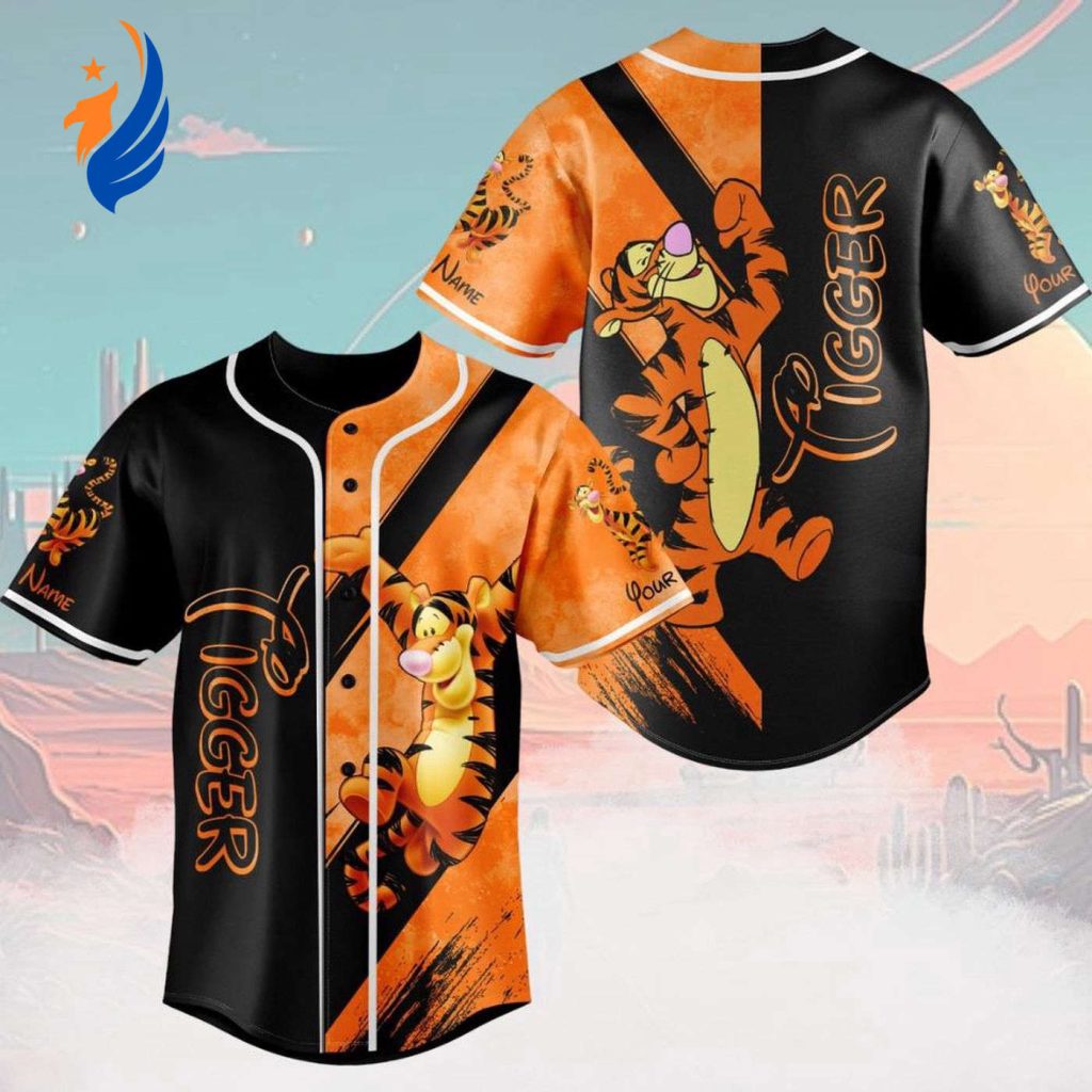 Personalized Halloween Winnie The Pooh Tigger Baseball Jersey – Perfect Gift for Son Personalized Halloween Winnie The Pooh Tigger Baseball Jersey – Perfect Gift for Son
